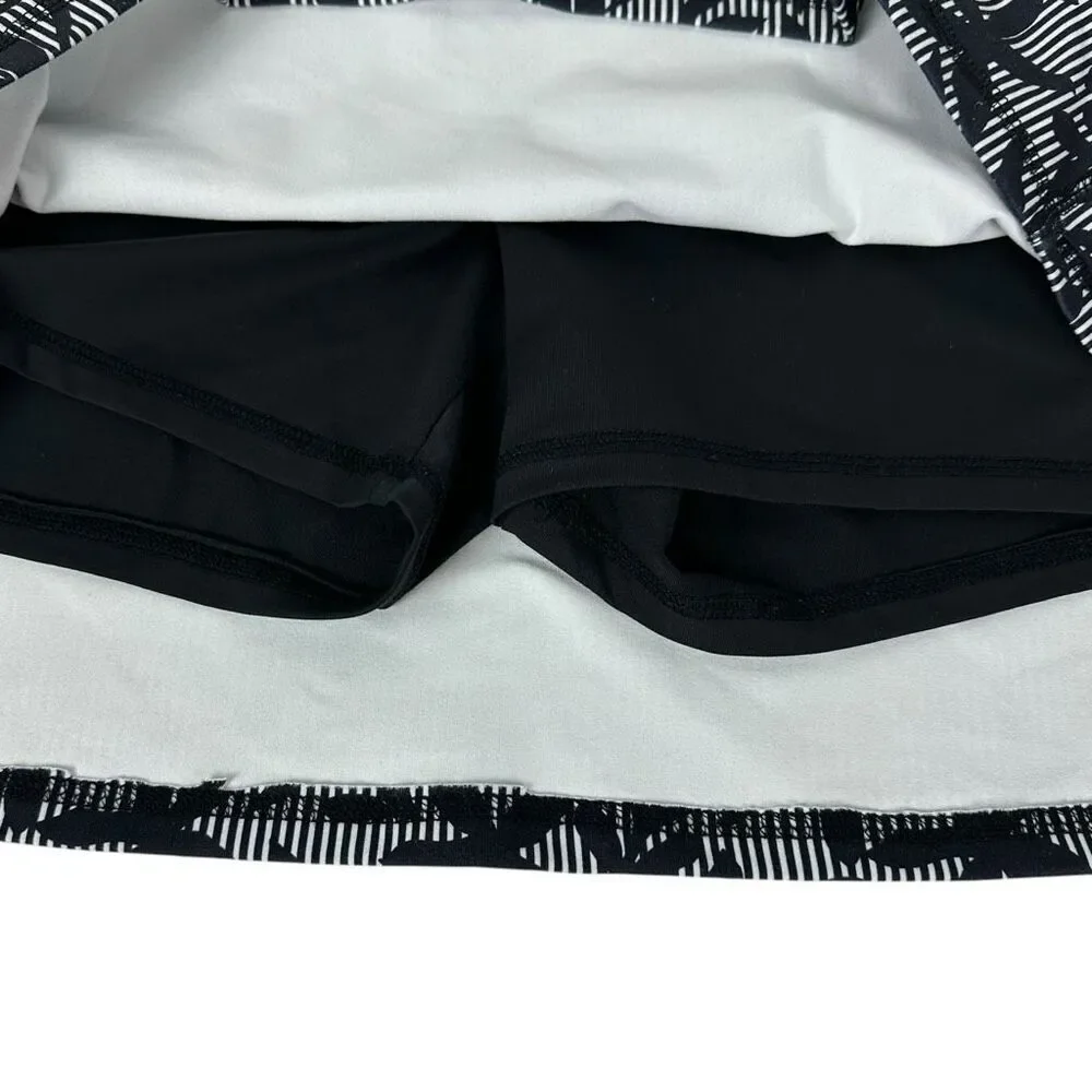 Lands End Black White Skort size Large